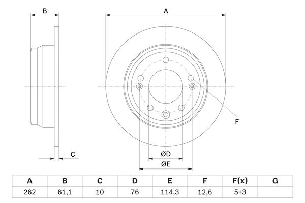 Bosch BD2721 Fren diski Premium3; arka