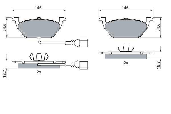Bosch BP264 Diskli fren balatası seti; ön
