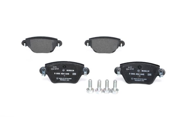 Bosch BP397 Diskli fren balatası seti; arka
