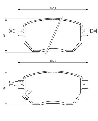 Bosch BP1274 Diskli fren balatası seti; ön