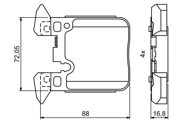 Bosch BP1948 Diskli fren balatası seti; arka