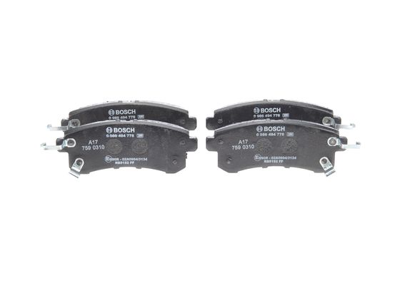 Bosch BP1952 Diskli fren balatası seti; arka