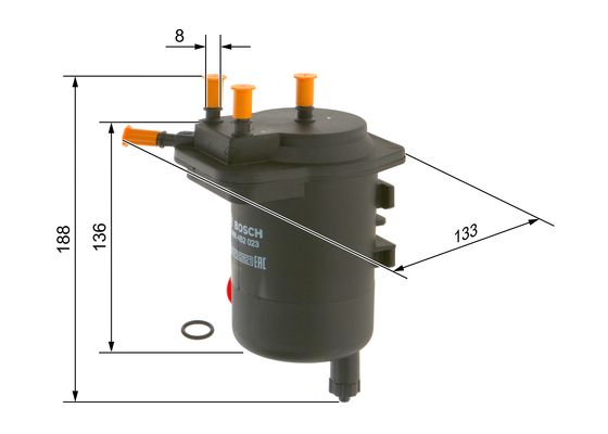 Bosch NM 023 Grey Line yakıt hattı filtresi