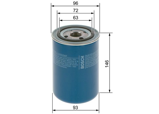 Bosch N 4407 Yakıt filtresi değiştirilebilir gövdesi