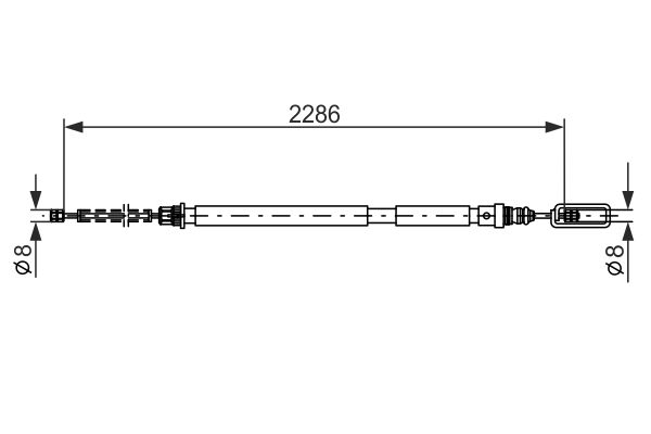 Bosch BC431 Sağ fren kablosu