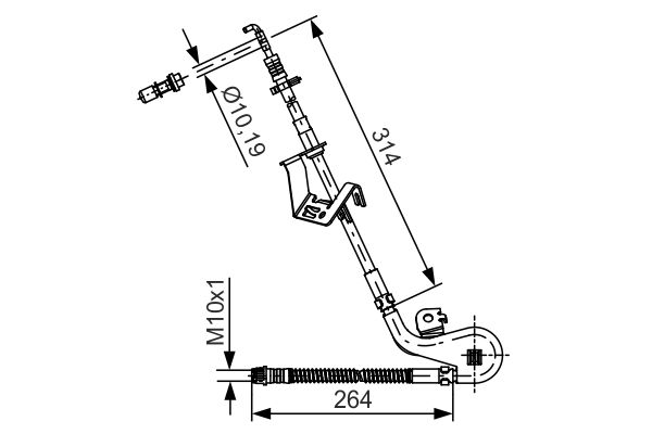 Bosch BH1315 Fren boru hortumu; ön