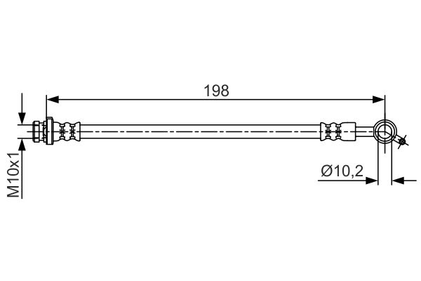 Bosch BH1596 Fren hortumu dış; arka