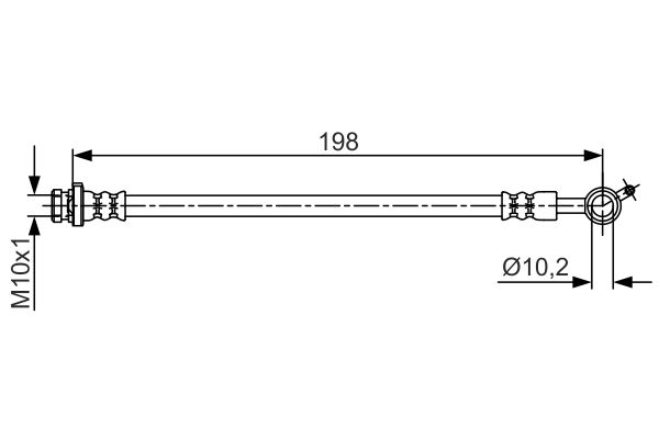 Bosch BH1597 Fren hortumu dış; arka
