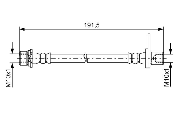 Bosch BH1622 İç fren hortumu; Arka