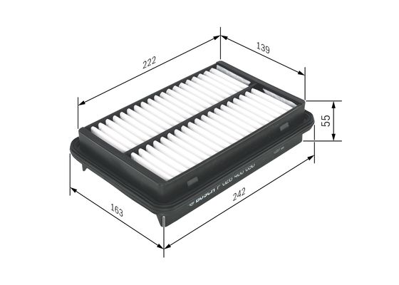 Bosch S 0090 Hava filtresi elemanı, Motor