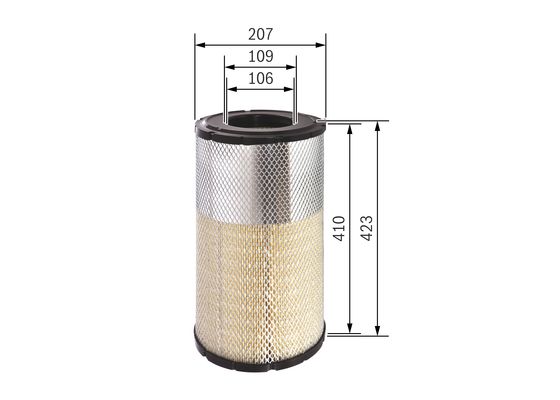 Bosch S 0269 Hava filtresi elemanı, Motor