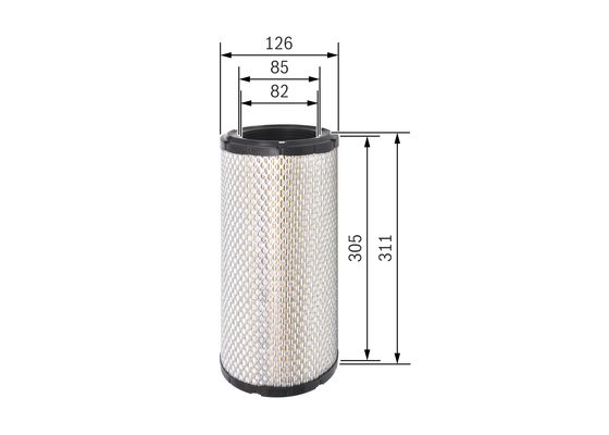 Bosch S 0318 Hava filtresi elemanı, Motor