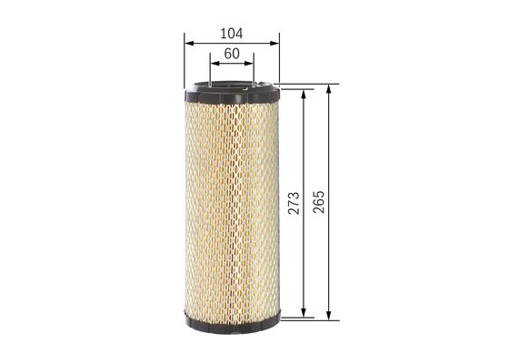 Bosch S 0319 Hava filtresi elemanı, Motor