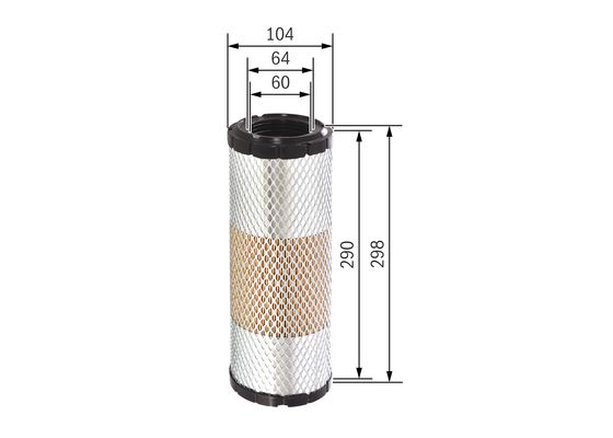 Bosch S 0320 Hava filtresi elemanı, Motor